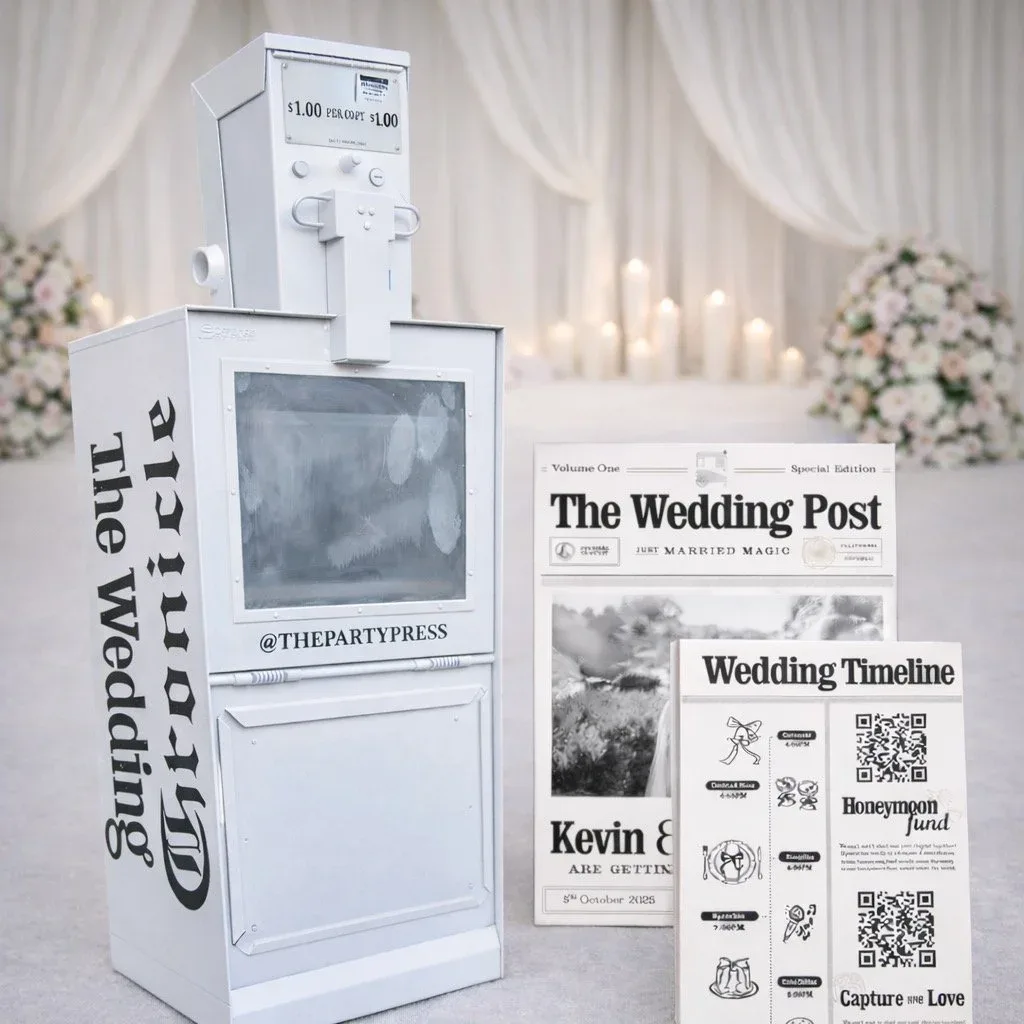 Fresh Off The Press newspaper vending stand